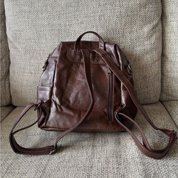 Brown Leather Backpack - Picture 2 of 6